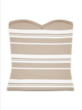Aritzia Babaton Olaf Tube Top - Tan Stripe - XS